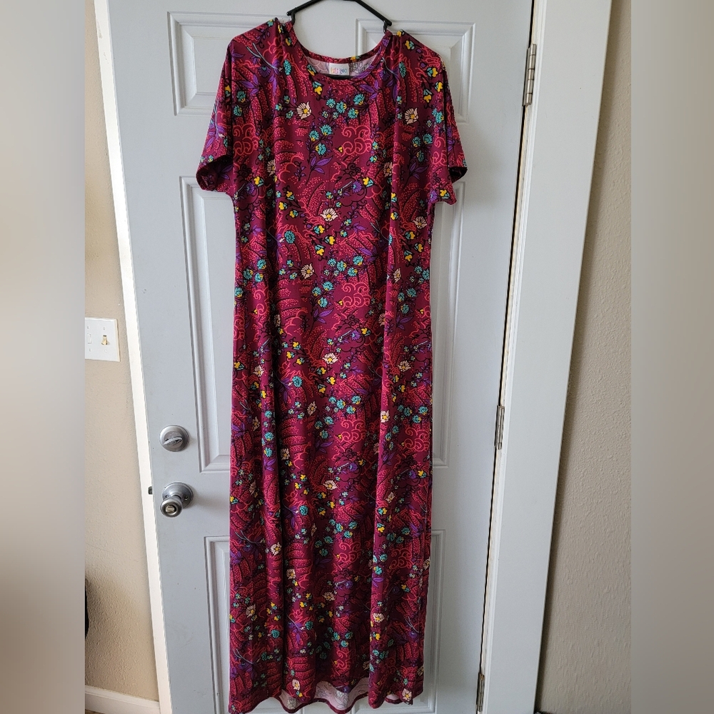 LulaRoe Floral Maria Maxi Dress Size XL